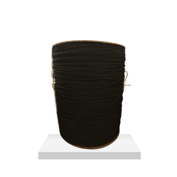 PIOLA DE POLIESTER NEGRA EN ROLLO CALIBRE 3 MM