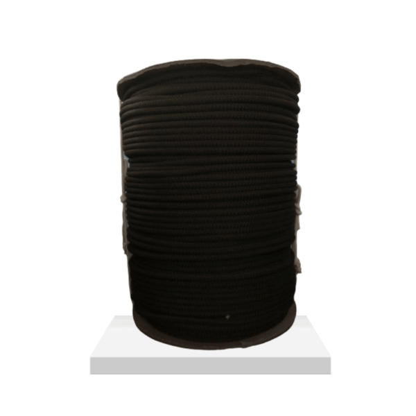 PIOLA DE POLIESTER NEGRA EN ROLLO CALIBRE 6 MM