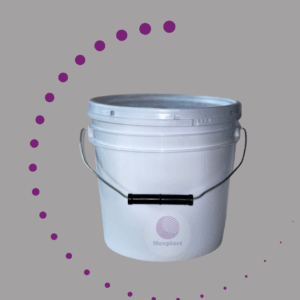 CUBETA PLASTICO 4 LTS. 1RA CON TAPA LISA.