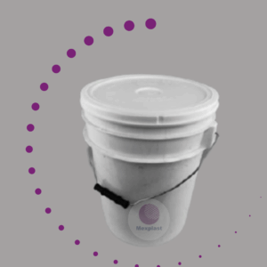 CUBETA PLASTICO 10 LTS. BLANCA 1RA CON TAPA C/EMPAQUE