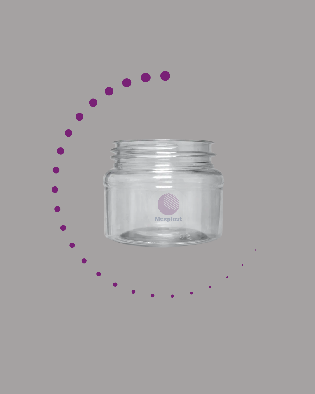 TARRO DE 150 GRS PET REDONDO R-63 SIN TAPA