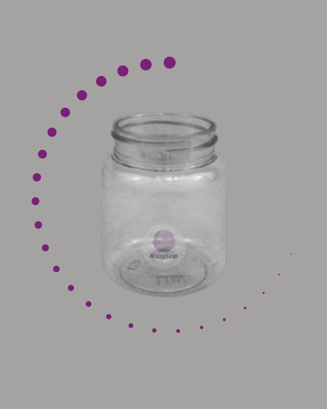 TARRO DE 250 GRS PET REDONDO R-63 SIN TAPA